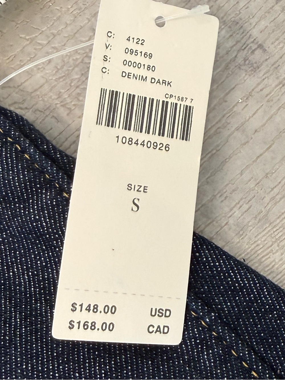 NWT Anthropologie Maeve Dark Wash Painters Mid-Rise Tapered Jeans Small - Picture 10 of 10